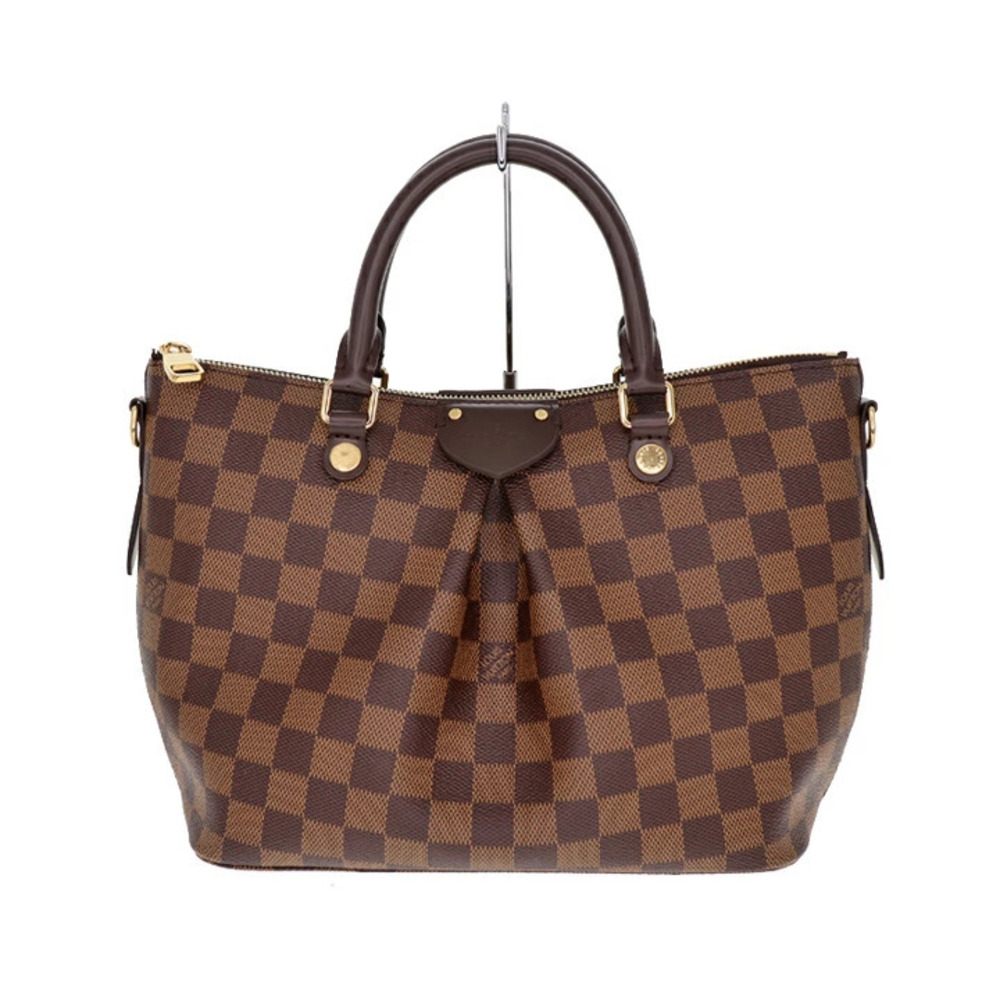 LOUIS VUITTON Siena Damier Canvas Ebene Brown Handbag